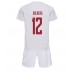 Günstige Dänemark Kasper Dolberg #12 Babykleidung Auswärts Fussballtrikot Kinder WM 2022 Kurzarm (+ kurze hosen)